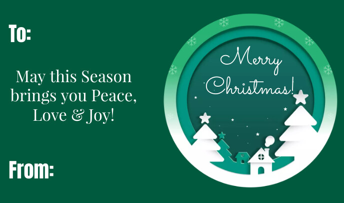 Gift Tag | Christmas Etykietka doczepna template